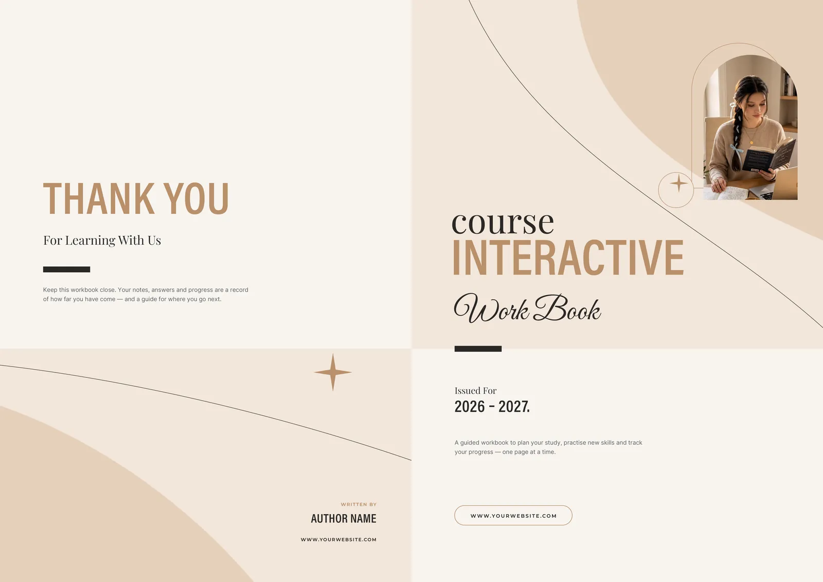 Course workbook: Back and front cover.