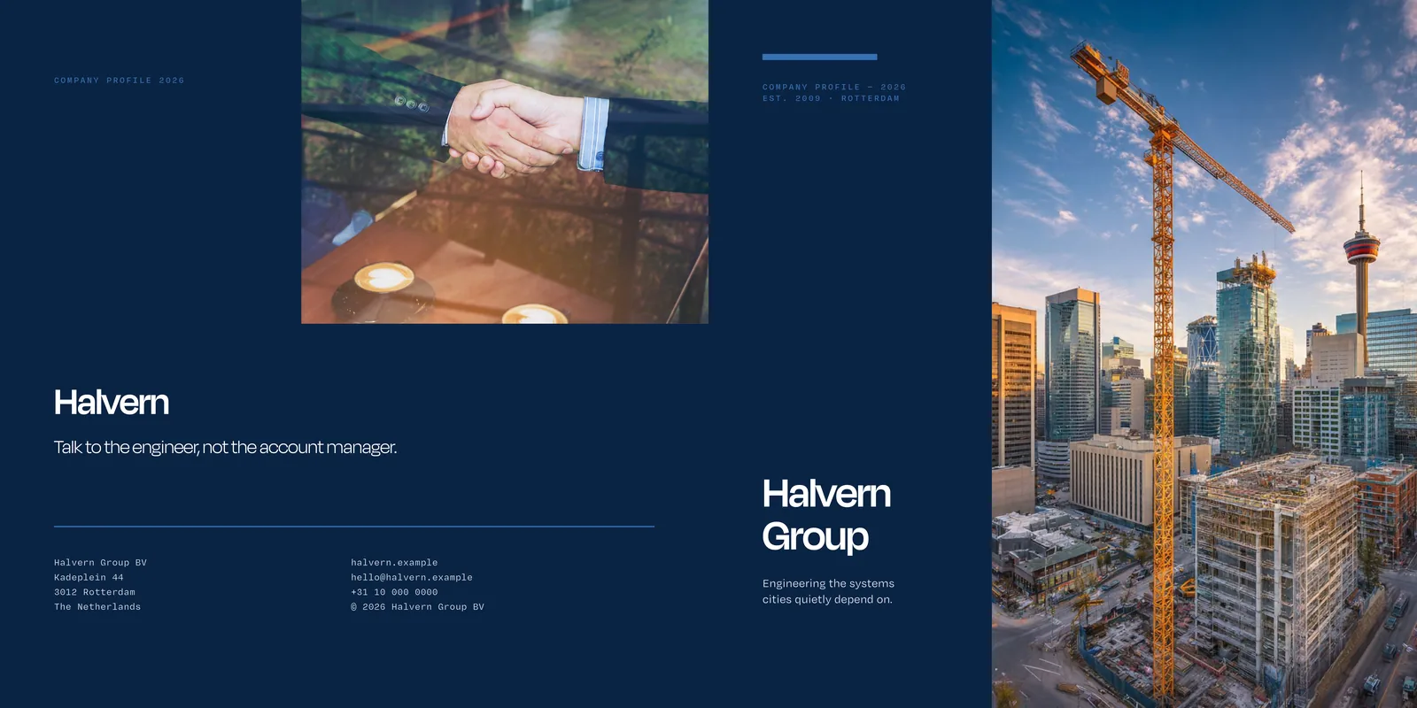 Halvern Group company profile: Back and front cover.