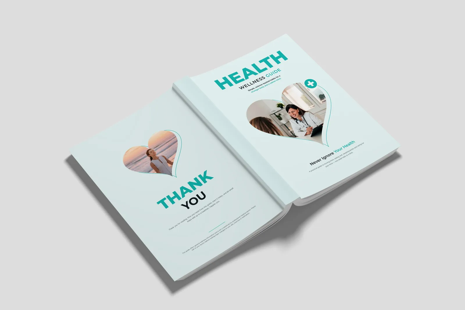 Health & wellness guide, mockup