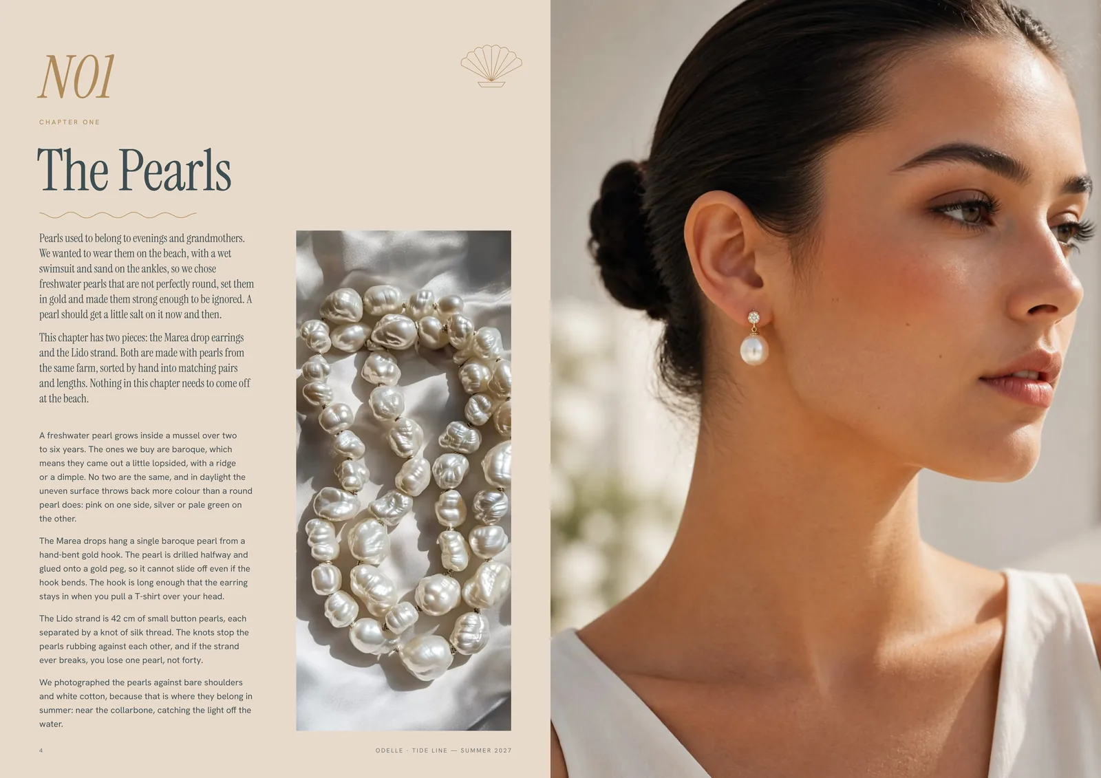 Odelle Tide Line lookbook: Chapter one, The Pearls.