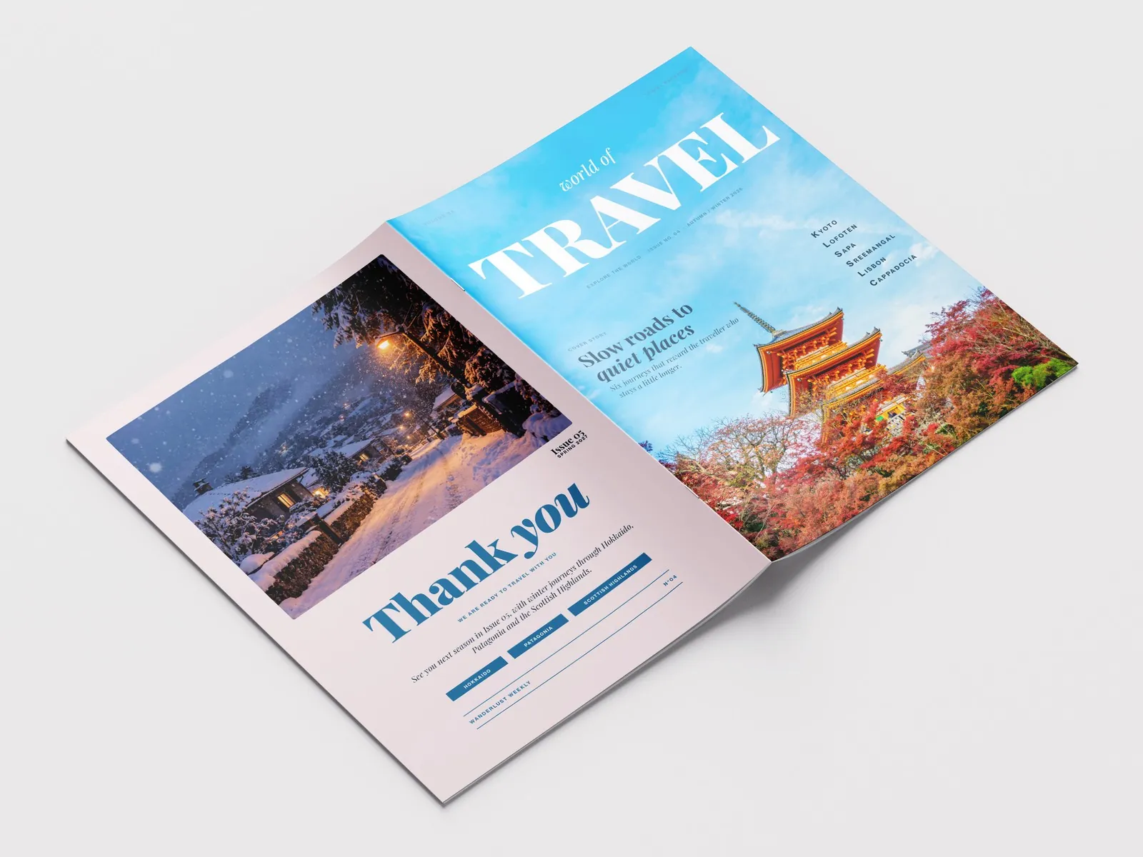 World of Travel, Issue 04, mockup
